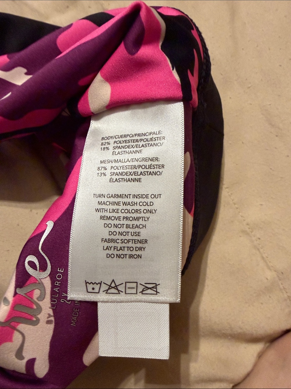 Pink Camo Racerback Sports Bra - Picture 4 of 5